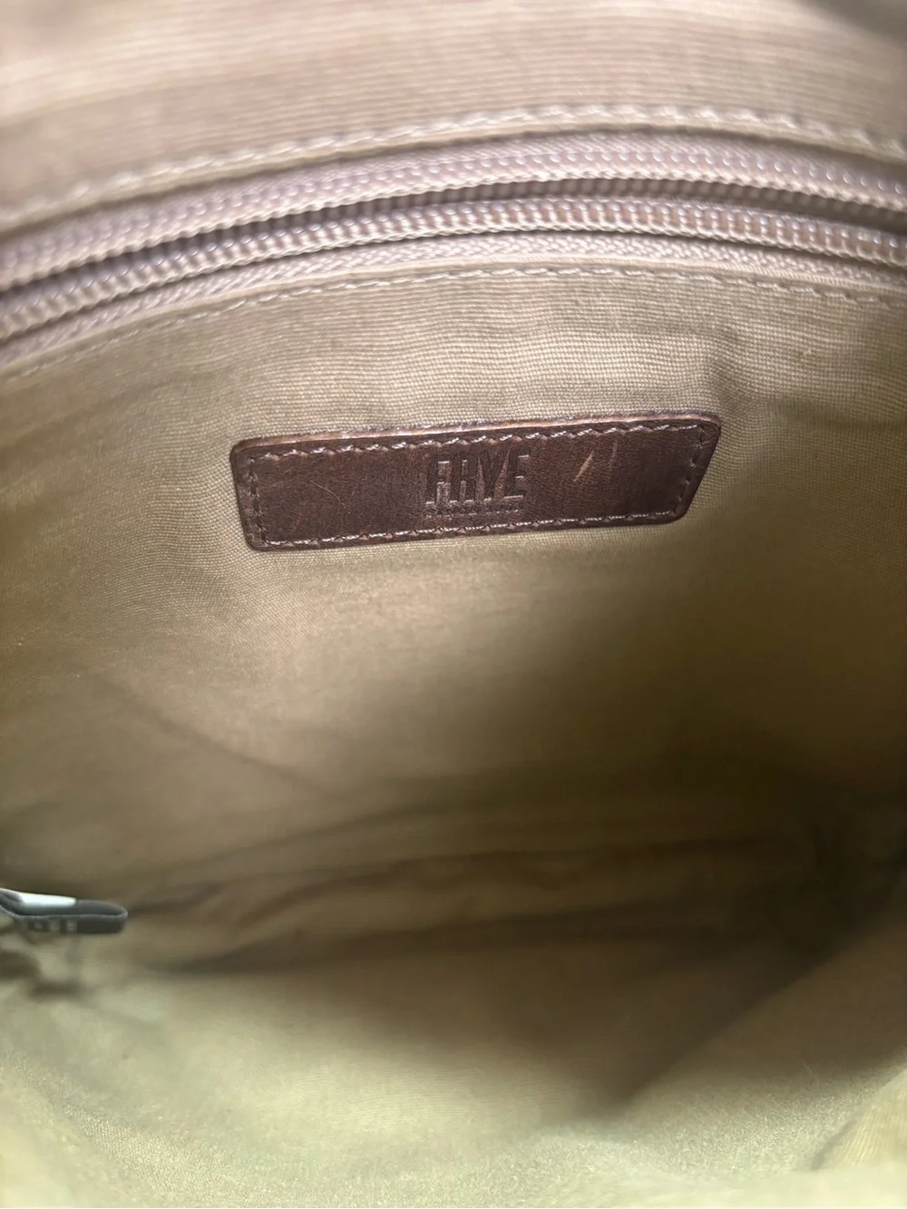 Frye Melissa Leather Crossbody Bag Dark Brown Cognac Small Purse DB0354